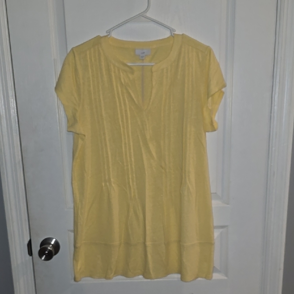J. Jill Women's Small Yellow Short Sleeve Shirt New w/out Tags!